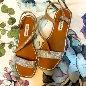 Steve Madden Sandles with Rhine stones. Wore once